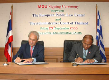 Presently, the Office of the Administrative Courts has entered cooperation agreements and MoUs with the following entities: